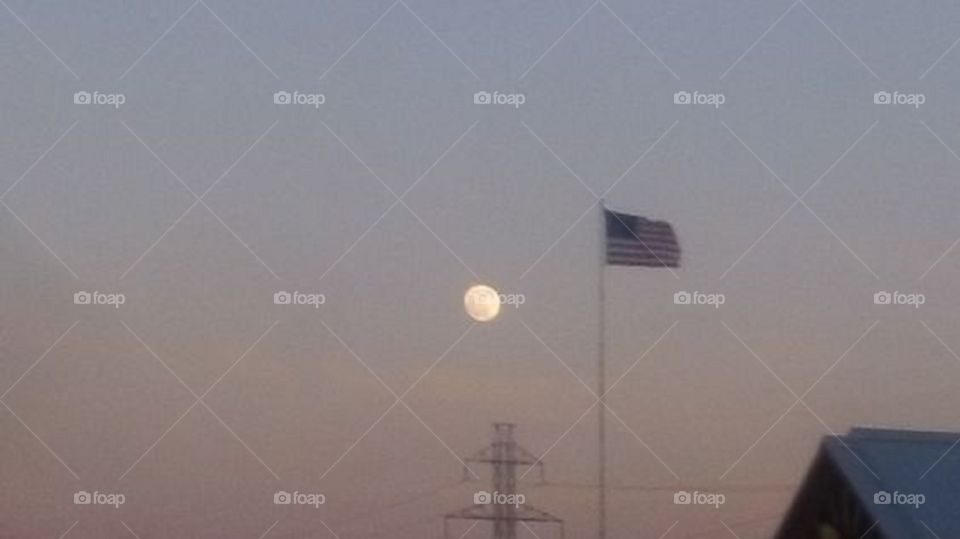 Moon and Our Flag