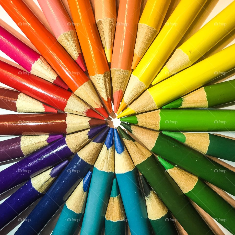 Colored pencil bull's-eye
