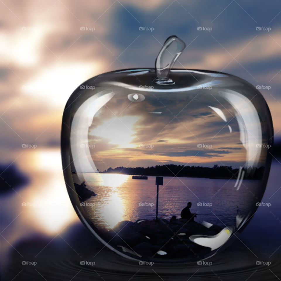 fishing in The sunset