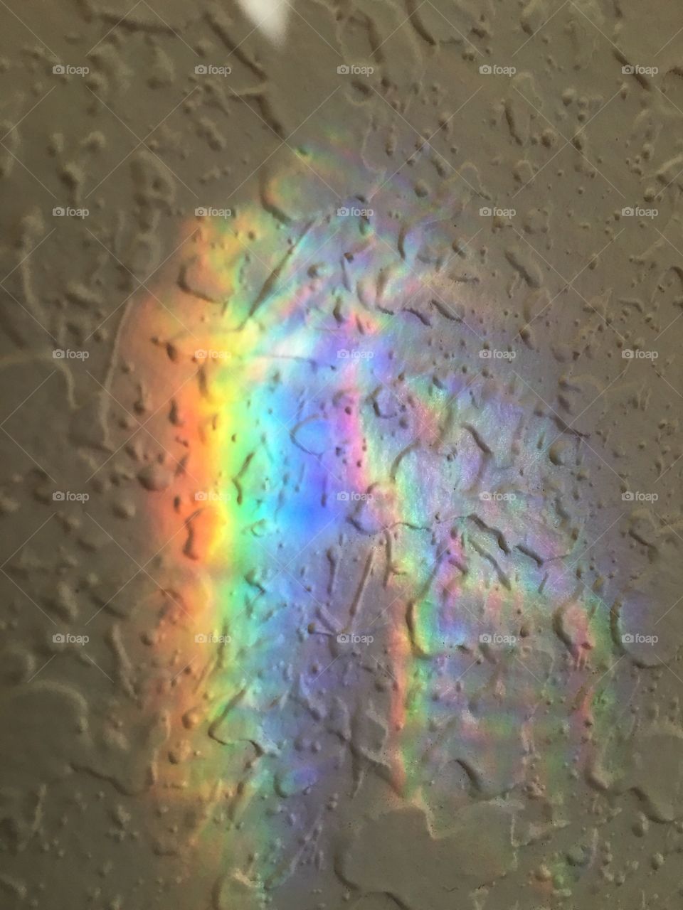 Beautiful rainbow colors from a crystal prism.