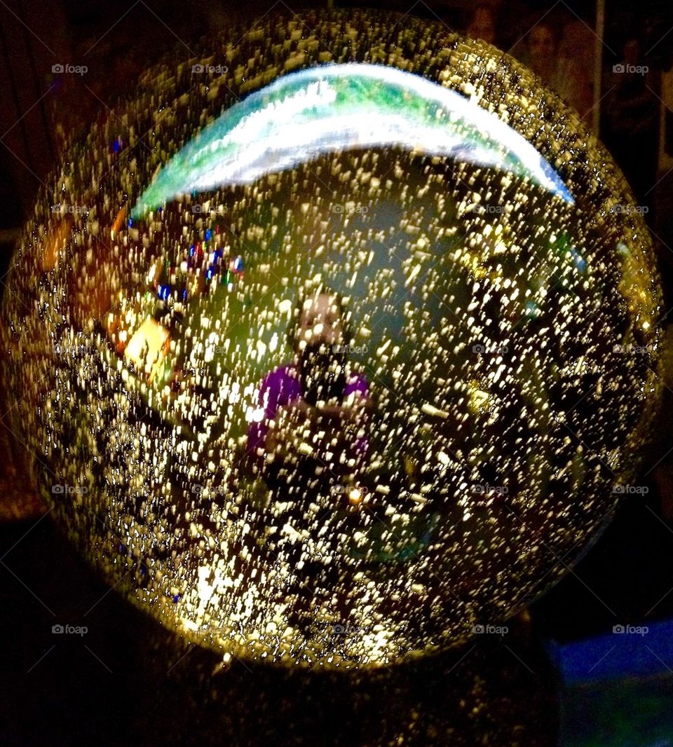 Gold Glass Speckled Sphere