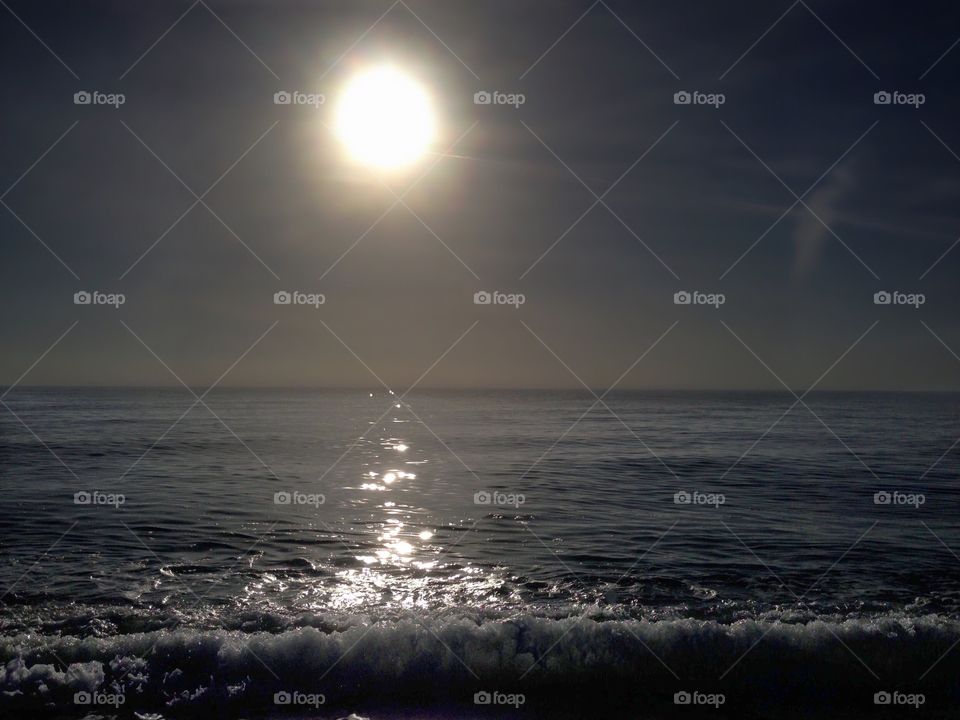 Ocean sun reflection 
