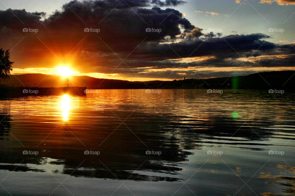 sommar sunset lakes moln by ka71