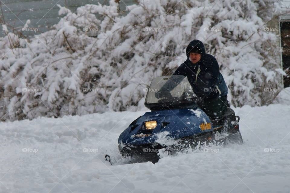 Snowmobiling