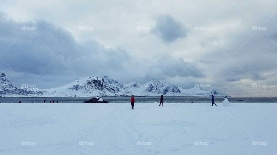 Winter beach