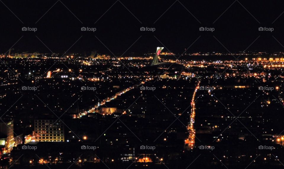 Montreal landscape at night