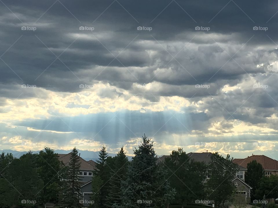 This is just an amazing picture of the way the sun dances in the clouds in Colorado 