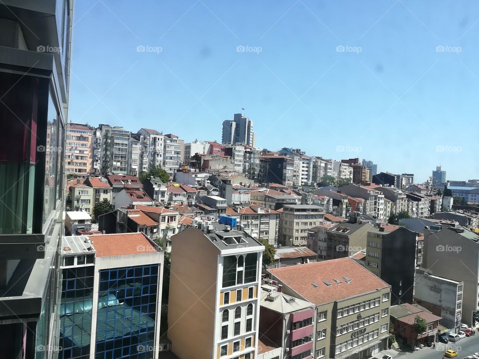 A veiw from high up in Istanbul.
