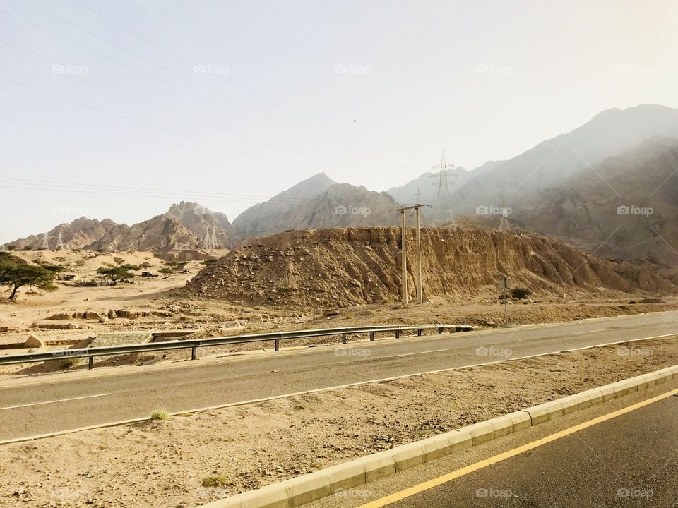 The road in the desert