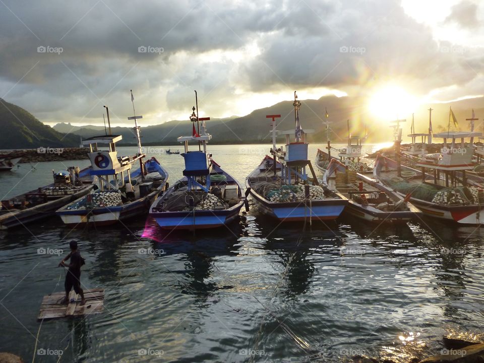 sunset at prigi beach trenggalek east java