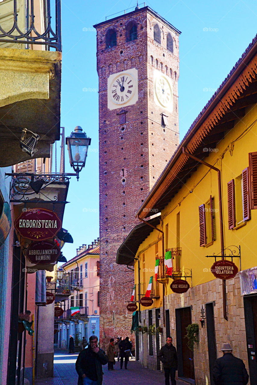 strada di Grugliasco, centro storico