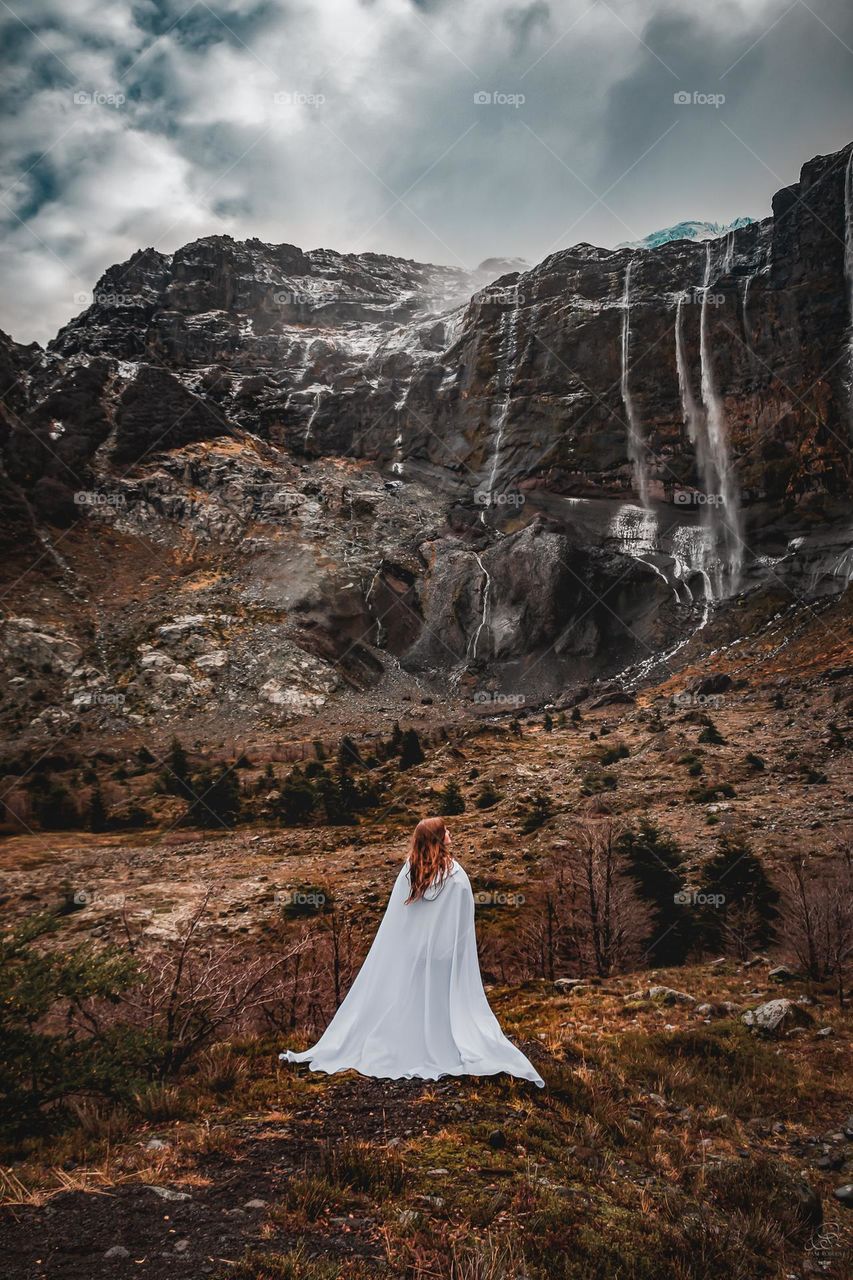 Woman on the mountain