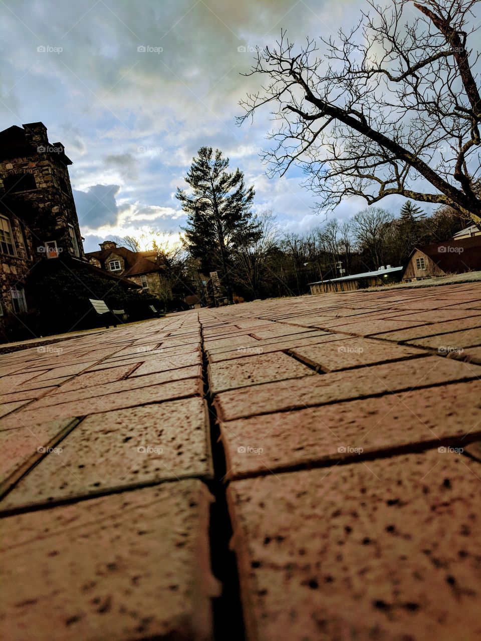A View down the Historic Commons at Lees-McRae College, NC