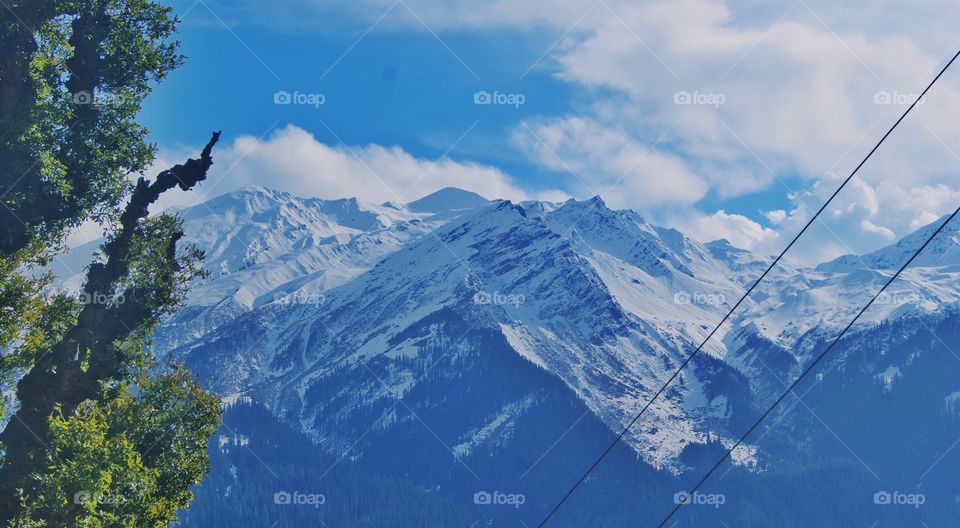 Snow covered mountains