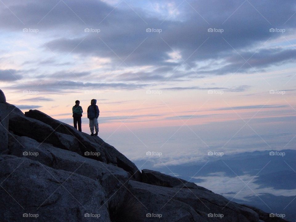 Two men at the summit