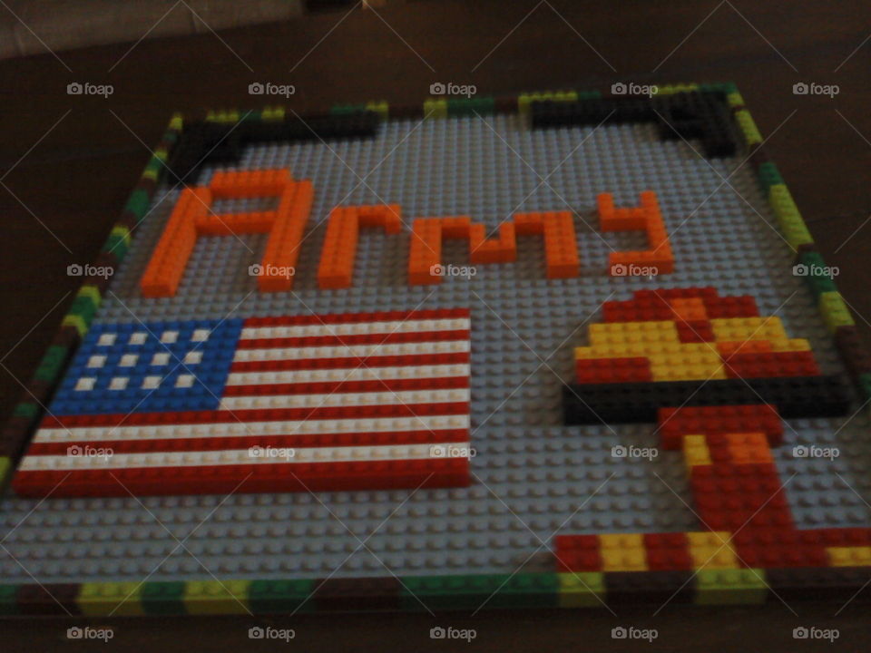 lego army patriotic sign