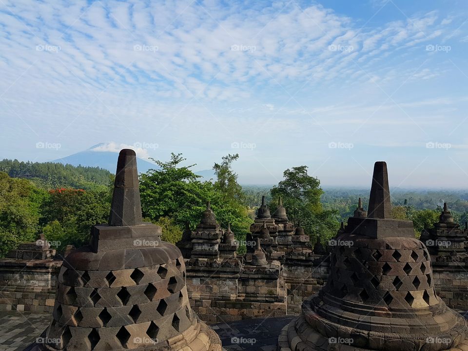 Close-up of Borobudur Temple