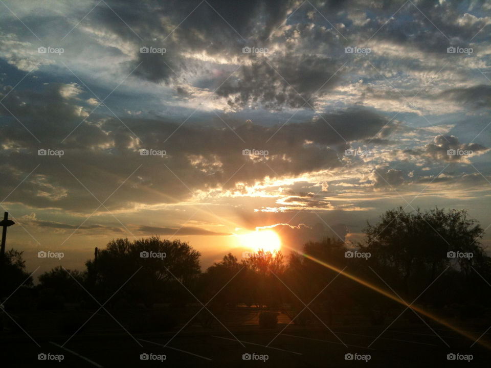 sky light sunset clouds by melody