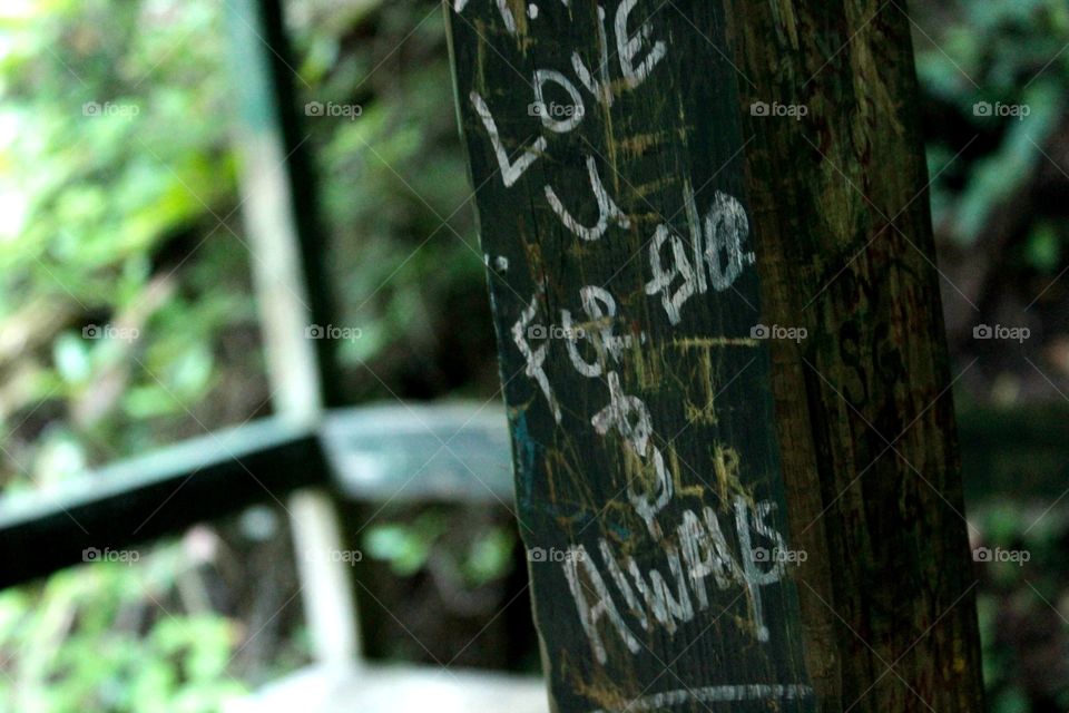 Love note on a post 