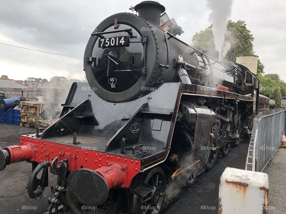 Nice capture of a steam engine in Paignton, cheering up a dull summers weather for the public.