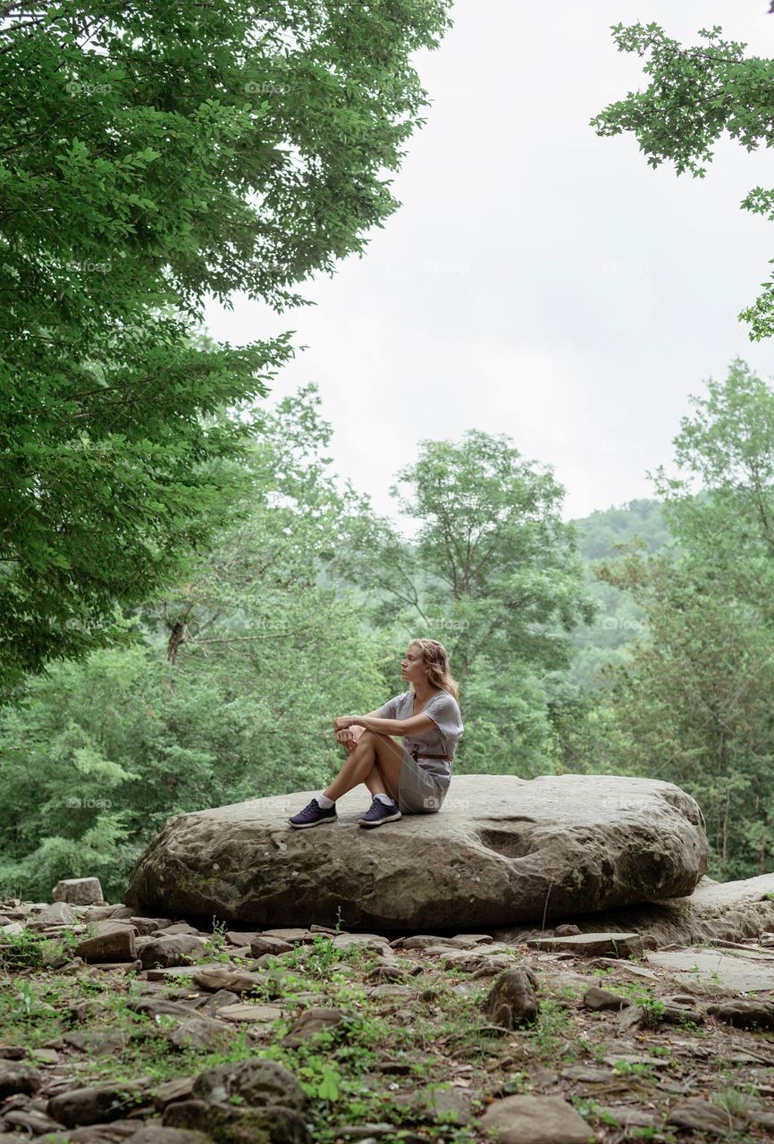 woman meditating