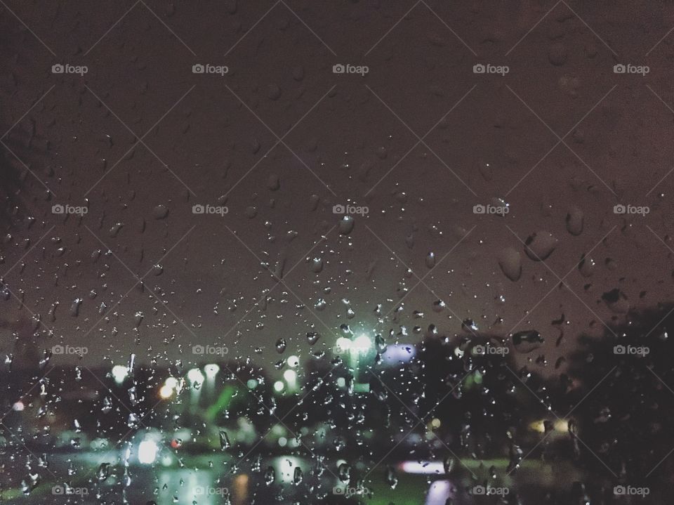 Rain drops on the window 