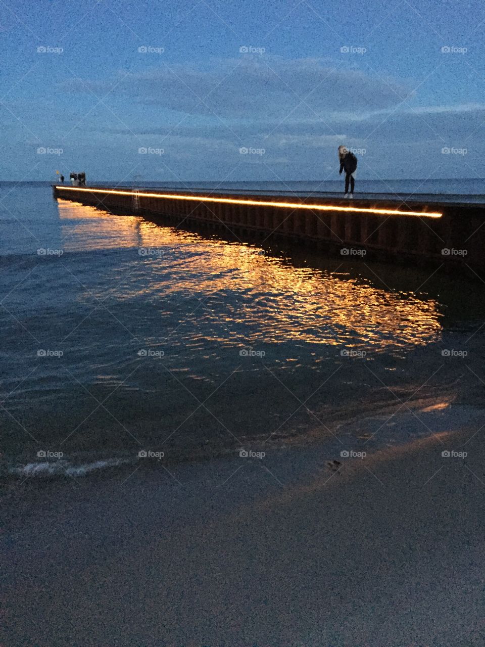 Burning beach. Burning beach