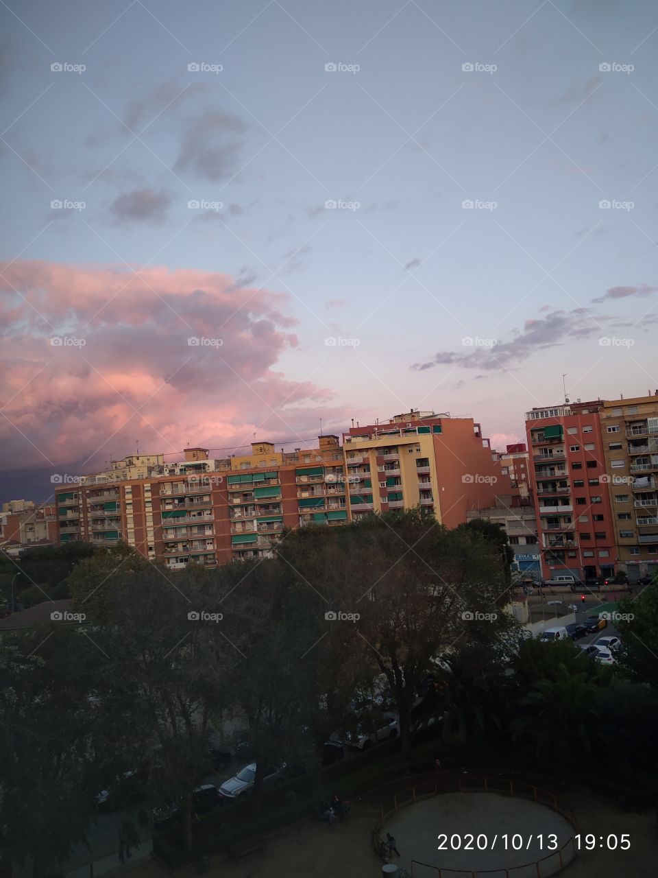 atardecer violeta