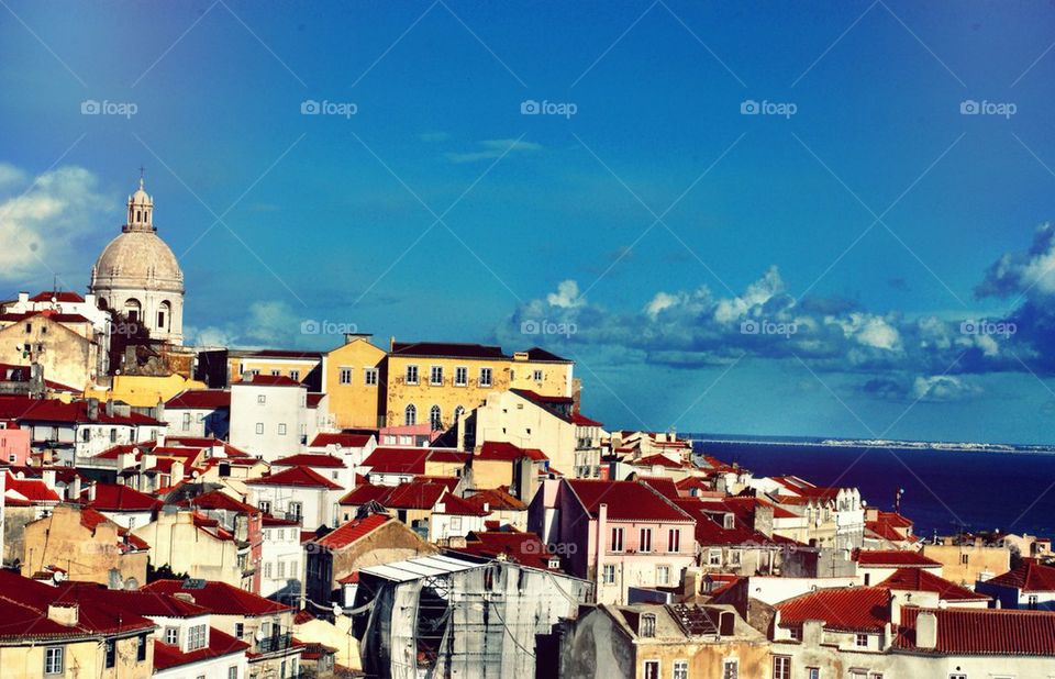 View of Lisbon's roof