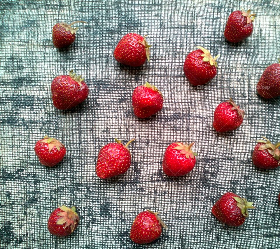 Fresh red strawberries