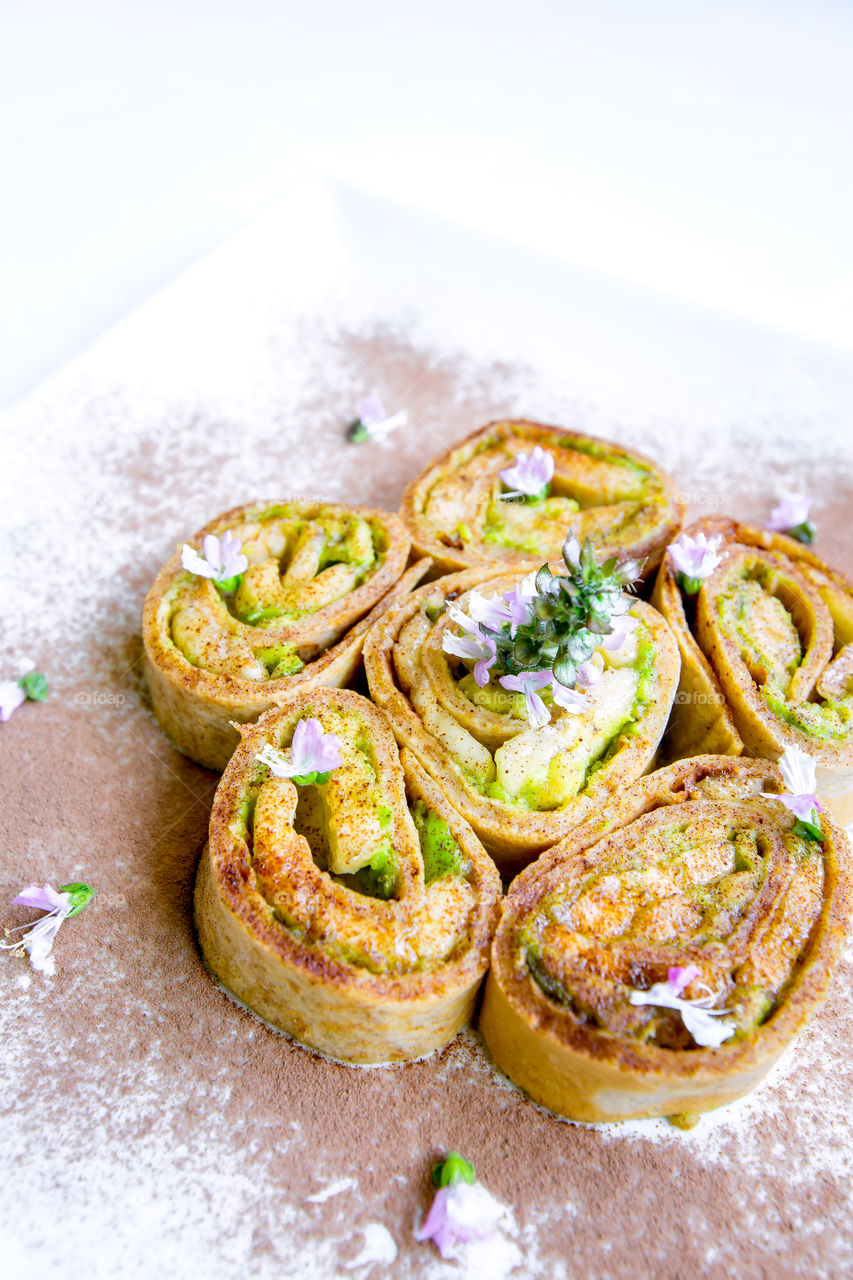 Banana & Avocado Pancake rolls