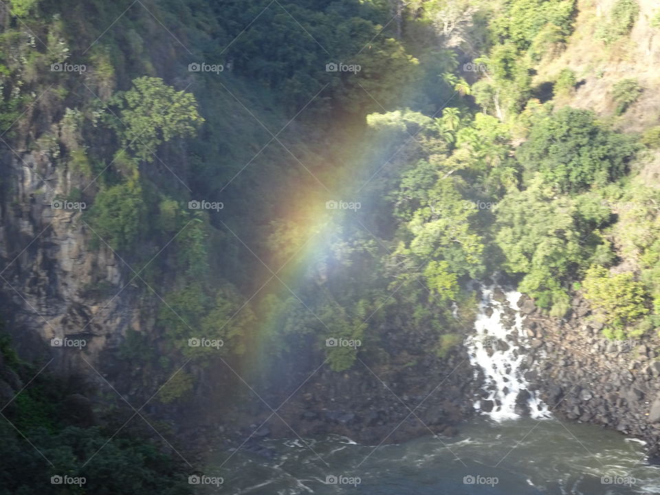 Rainbow at Victoria falls
