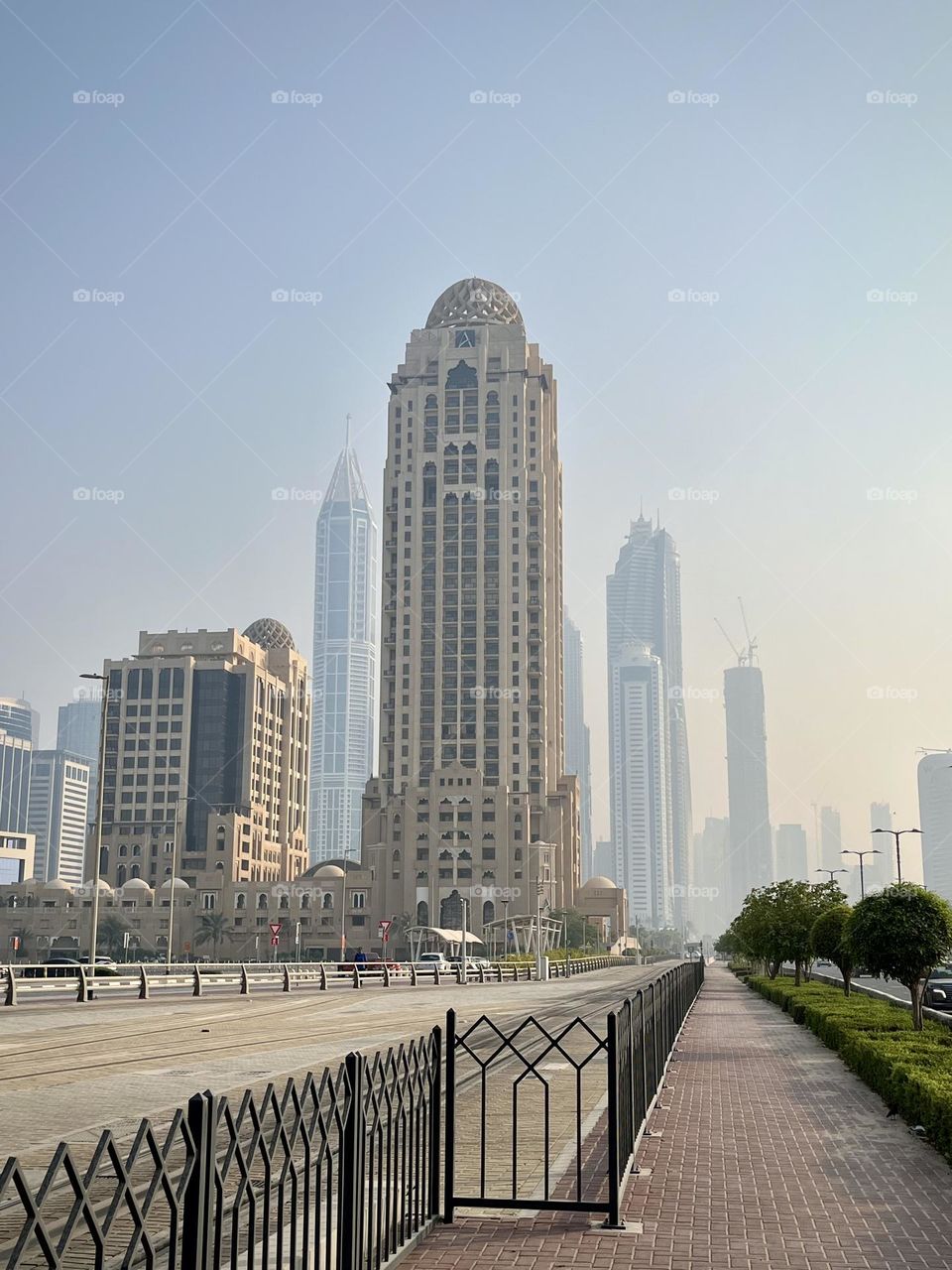 View of Dubai buildings