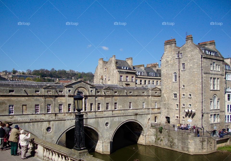 Parade View. Tourists at Pulteney Bridge