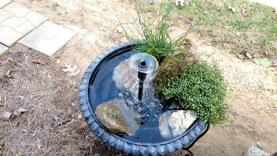 backyard fountain DIY