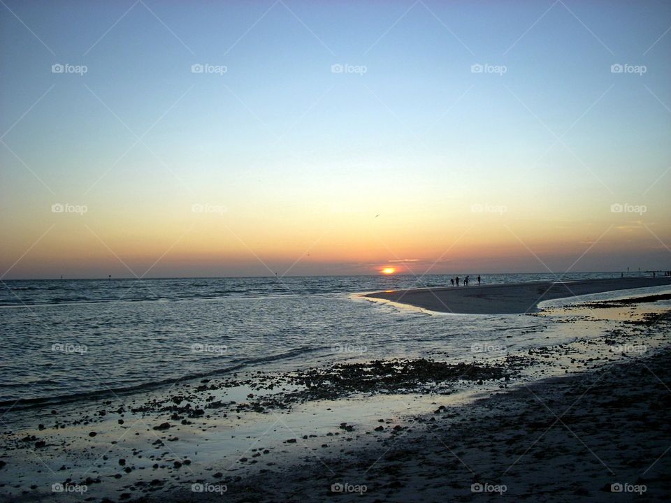 Sunset at Honeymoon Island in Dunedin, FL