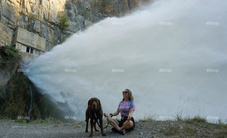 Waterjet#relax#human#dog