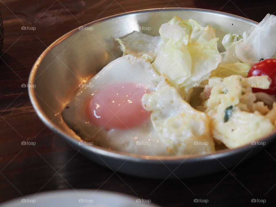 Easy japanese breakfast in countryside