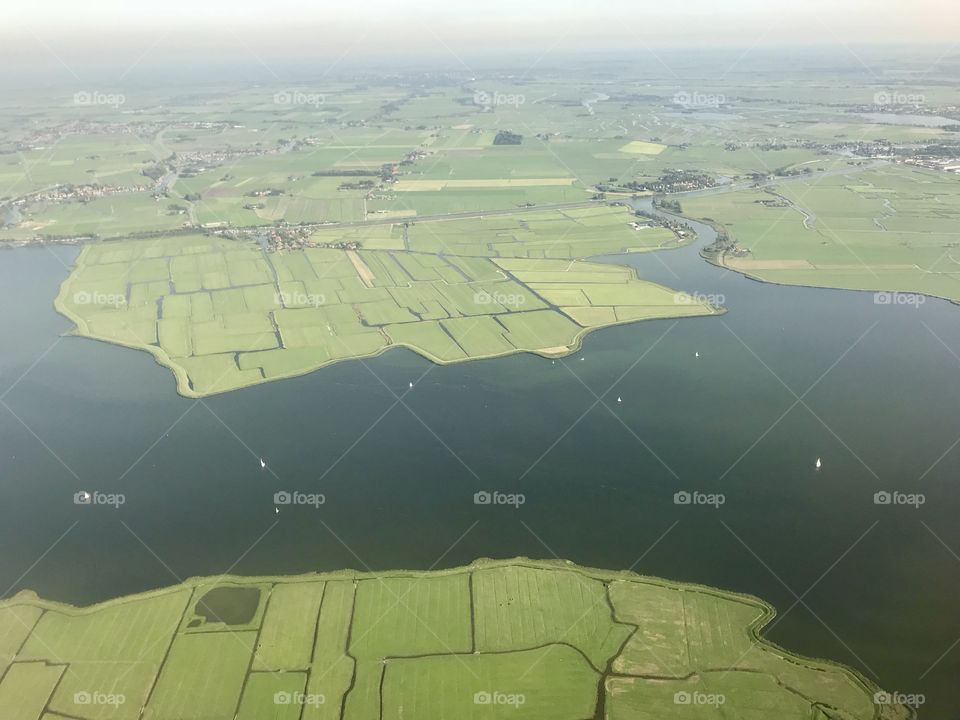 Netherlands fields frim sky
