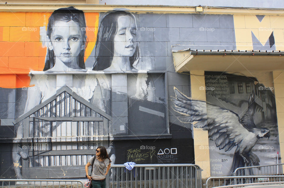 Graffiti, street art. Plovdiv, Kapana, Bulgaria 2