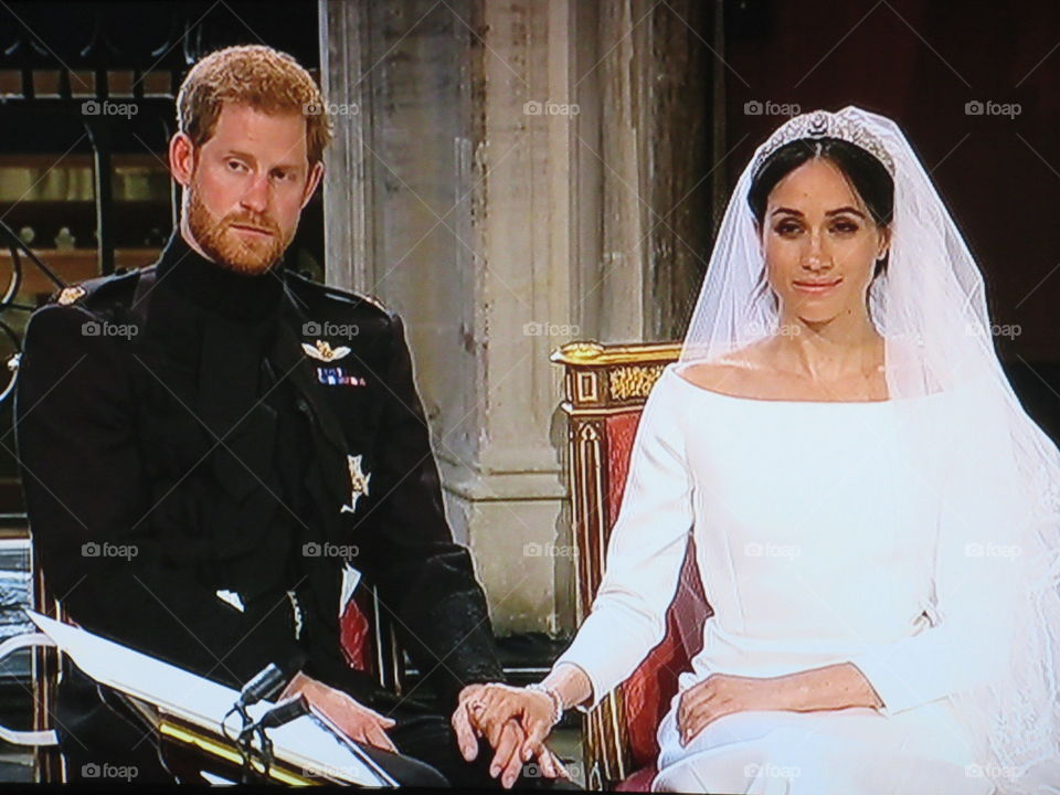 Watching a royal wedding is a ritual in our household. This photo was taken from our tv screen of Harry and Megan's wedding