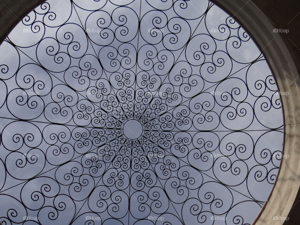 Symmetrical patterned dome