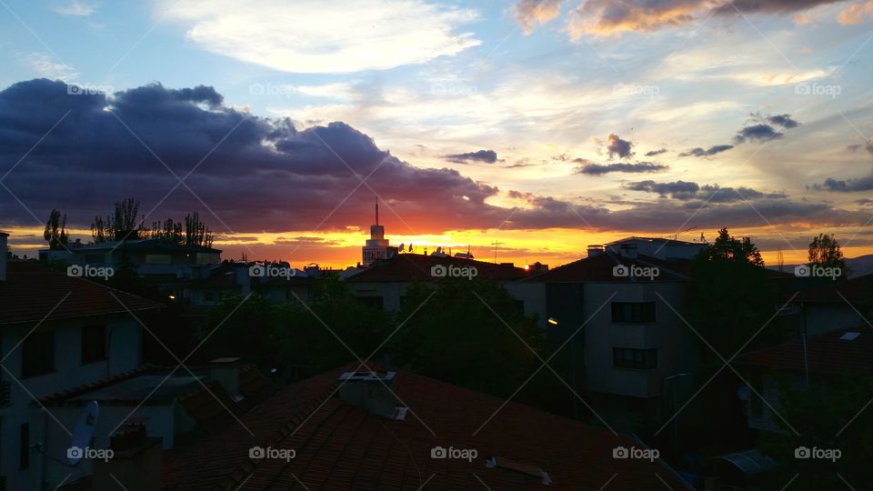 sunset in Ankara