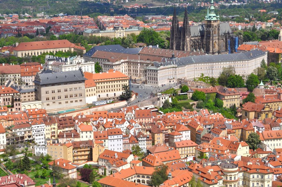 Prague roof top view 