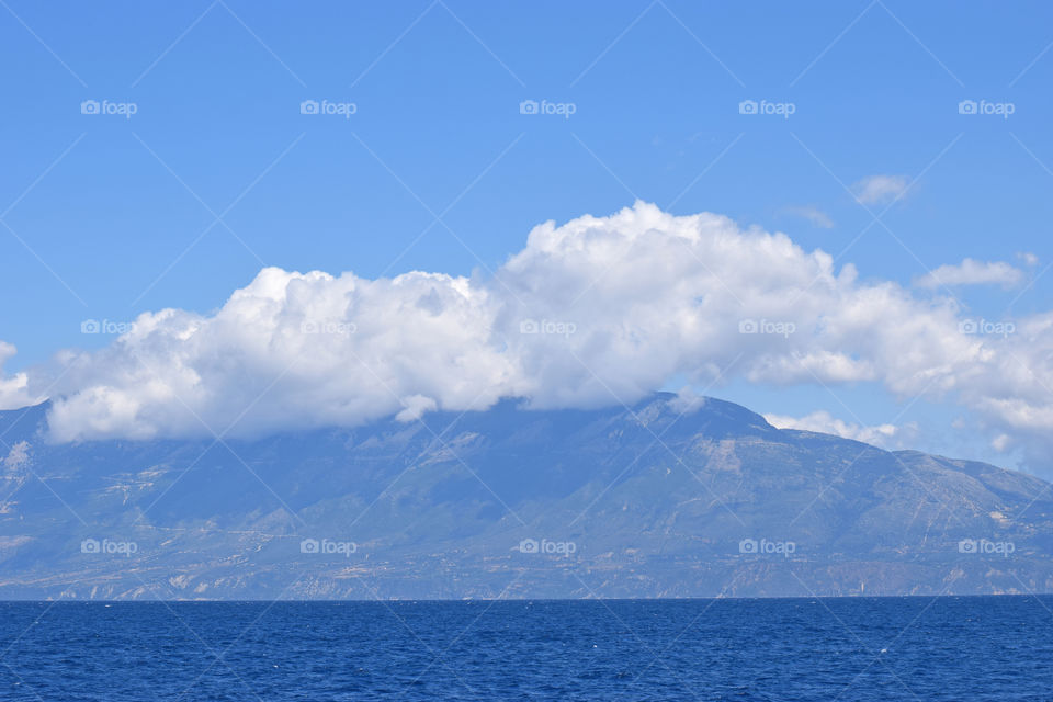 sea Cloud mountain blue