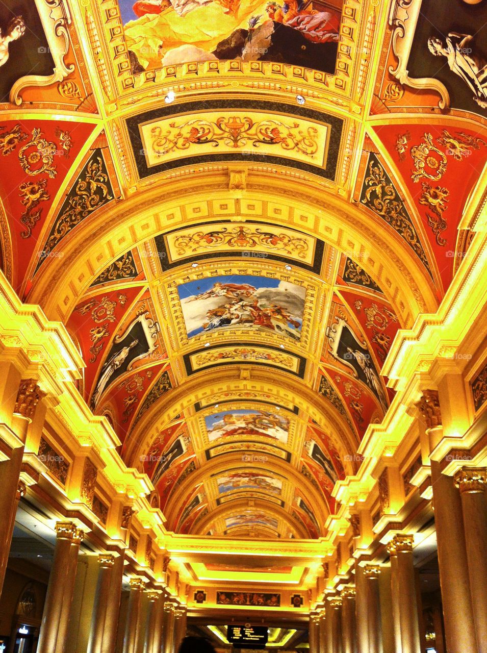Painted Ceiling of Venetian Hotel in Macau