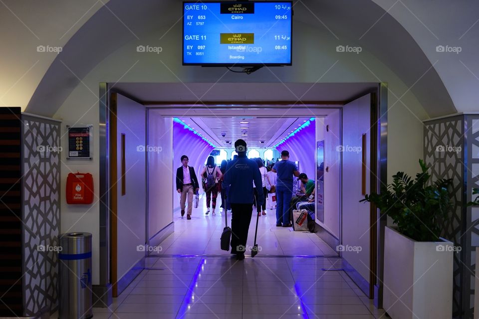 terminal gate of Abu Dhabi international airport