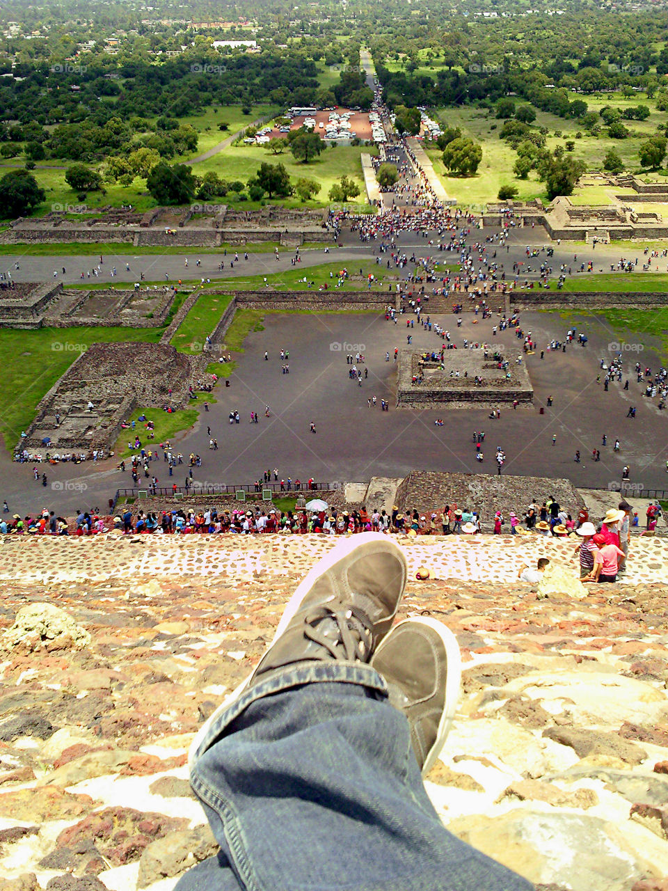 Lounging on a pyramid 
