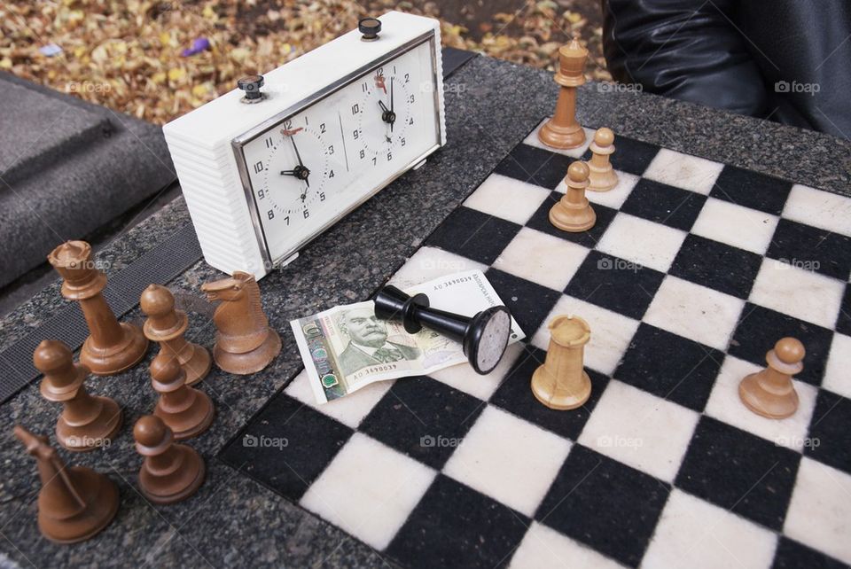 Chess lost game, Sofia, Bulgaria