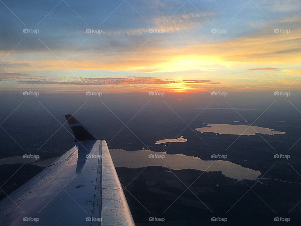 Aerial sunset 